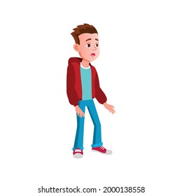 disappointed boy teenager saw amazing show cartoon vector. disappointed boy teenager saw amazing show character. isolated flat cartoon illustration