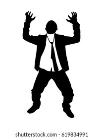 Disappointed businessman isolated vector