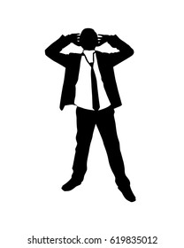 Disappointed businessman isolated vector