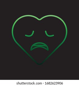 disappointed emoji nolan icon. Simple thin line, outline vector of heart emotions icons for ui and ux, website or mobile application