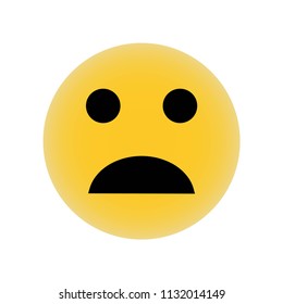 Disappointed emoticon face icon vector icon. Simple element illustration. Disappointed emoticon face symbol design. Can be used for web and mobile.