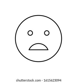 Disappointed, emotions icon. Simple line, outline vector expression of mood icons for ui and ux, website or mobile application