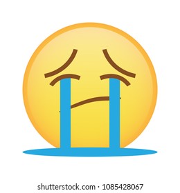 Disappointed expression emoji emoticon vector