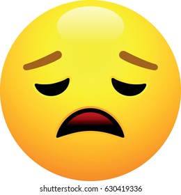 Disappointed Face Emoji Stock Vector (Royalty Free) 630419336 ...