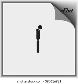 A disappointed man icon.