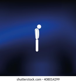A disappointed man icon.