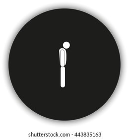 A disappointed man icon.