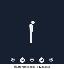 A disappointed man icon.