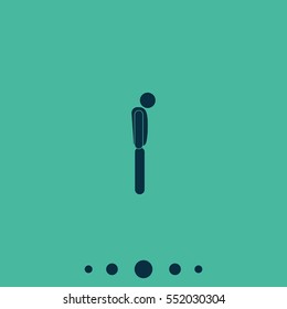 A disappointed man icon.