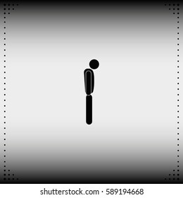 A disappointed man icon.