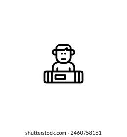 disappointed story outline icon and illustration