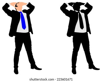 男性 シルエット スーツ 困る の画像 写真素材 ベクター画像 Shutterstock