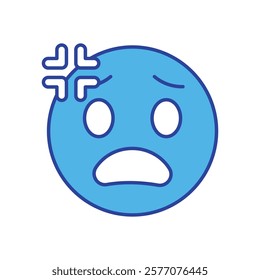 Disappointing icon vector stock illustration
