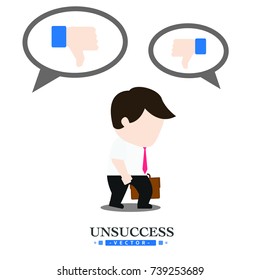 Disappointment of businessmen, Unsuccess