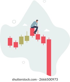 Decepción y caída de activos virtuales. Concepto de acciones y criptomonedas.