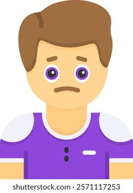 Disappointment Flat Style Icon Design