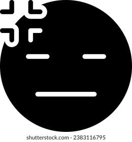 disappointment glyph icon illustration vector