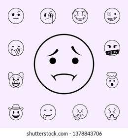 disappointment icon. Emoji icons universal set for web and mobile