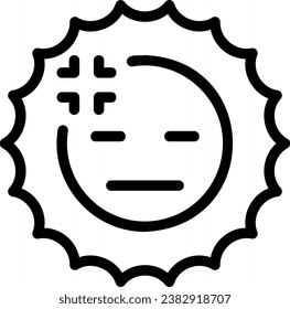 disappointment line icon illustration vector