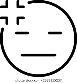 disappointment line icon illustration vector