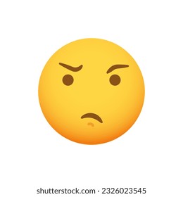 Emoticon de desaprobación. Icono del vector smiley de Emoji