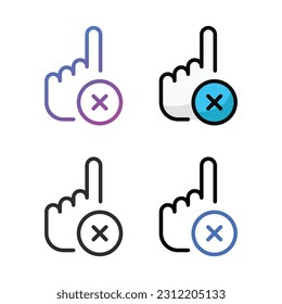 Disapprove icon design in four variation color