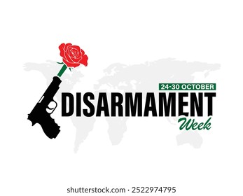 Disarmament Week, Disarmament Week 24-30 October, Disarmament Week campaign or celebration banner vector illustration