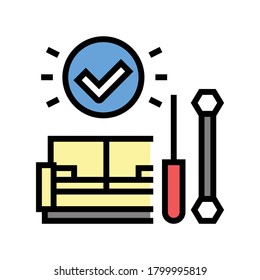 disassembly and assembly of sofa color icon vector. disassembly and assembly of sofa sign. isolated symbol illustration