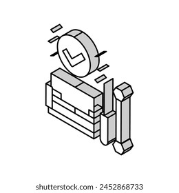 disassembly and assembly of sofa isometric icon vector. disassembly and assembly of sofa sign. isolated symbol illustration