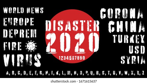 Disaster 2020. Global disasters in the world.