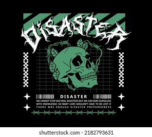 disaster aesthetic graphic design for creative clothing, for streetwear and urban style t-shirts design, hoodies, etc.