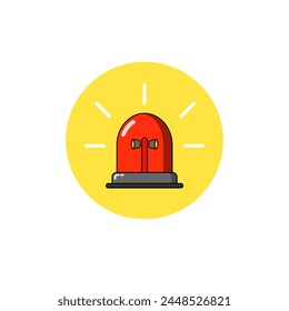 Disaster Alarm Icon Vector Illustration, simple with white background color.