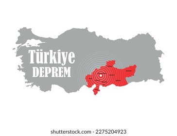 Disaster, earthquake 2023 in Turkey. Help, solidarity, tragedy earthquake in Hatay, Kahramanmarash, Gaziantep Turkey. Pray Vector illustration.