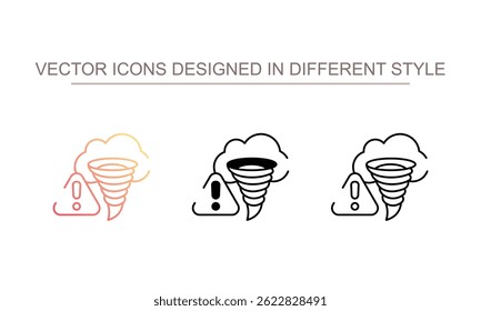 Disaster icon design with white background stock illustration