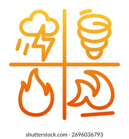 Disaster Icon Element For Design And Vector