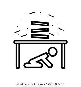 Disaster icon, isolated. Flat design.
