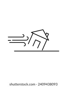 disaster icon, vector best line icon.