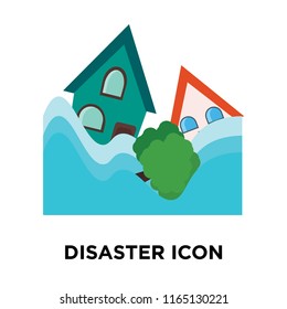Disaster icon vector isolated on white background, Disaster transparent sign , insurance symbols