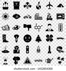 Disaster icons set. Simple style of 36 disaster vector icons for web for any design