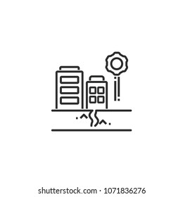 Disaster Management Outline Vector Icon