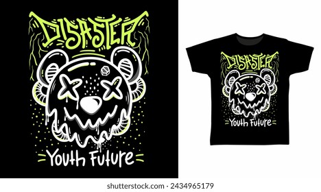 Disaster Monster Graffiti Tshirt Art Fashion Designs.