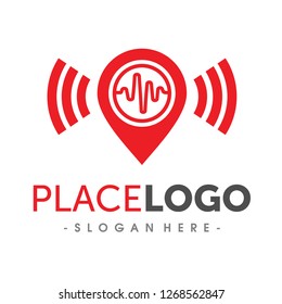 Disaster Place, Earthquake, Tsunami, Vulcano And Alert Icon Logo designs Vector