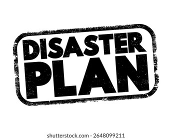 O Disaster Plan é um conjunto estruturado e organizado de procedimentos, protocolos e estratégias projetados para minimizar riscos, gerenciar crises e facilitar a recuperação, com um selo de conceito em texto
