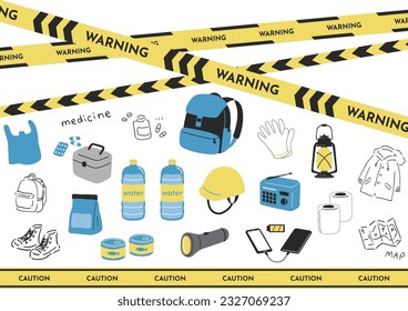 Disaster Preparedness Goods Illustration Material Collection