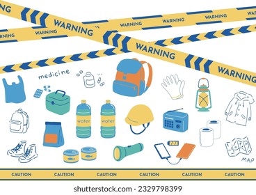 Disaster Preparedness Goods Illustration Material Collection