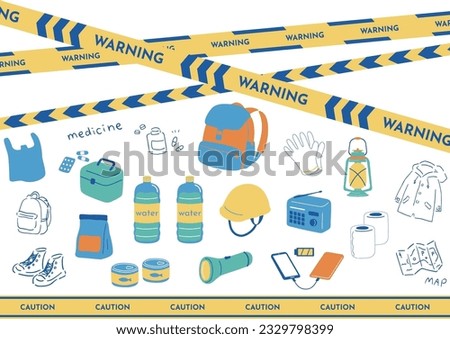 Disaster Preparedness Goods Illustration Material Collection