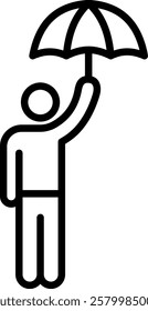 Disaster Preparedness icon line vector illustration