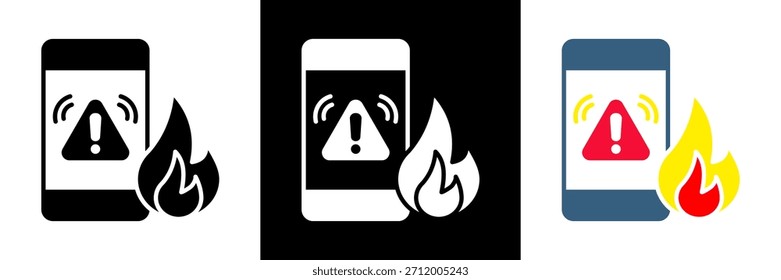 Conjunto de iconos de prevención de desastres Ilustración vectorial de glifos