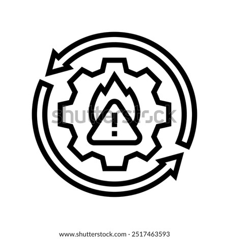 disaster recovery business process line icon vector. disaster recovery business process sign. isolated contour symbol black illustration
