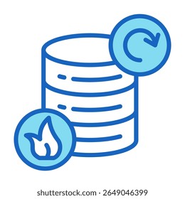 Disaster Recovery Icon Blue Vector Illustration